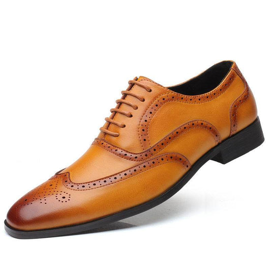 Men's Large Size Leather Brogues – Stylish Business Shoes - Emprize360