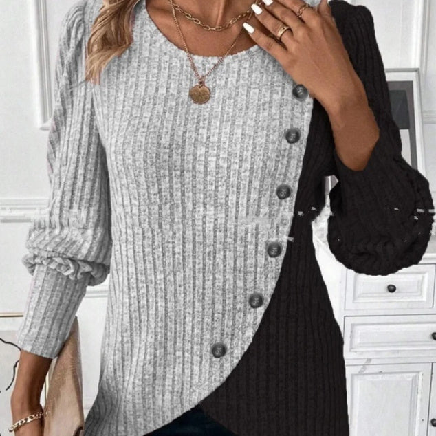 New Women's Long Sleeve round Neck T-shirt