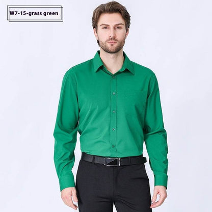 "Men's Long Sleeve Non-Iron Stretch Shirt – Minimalist Business Professional Style - EMPRIZE 360