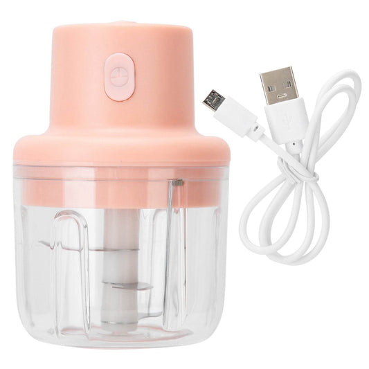 250ml Pink Electric Meat Grinder & Food Chopper – Mini USB Charging Kitchen Shredder - Emprize360