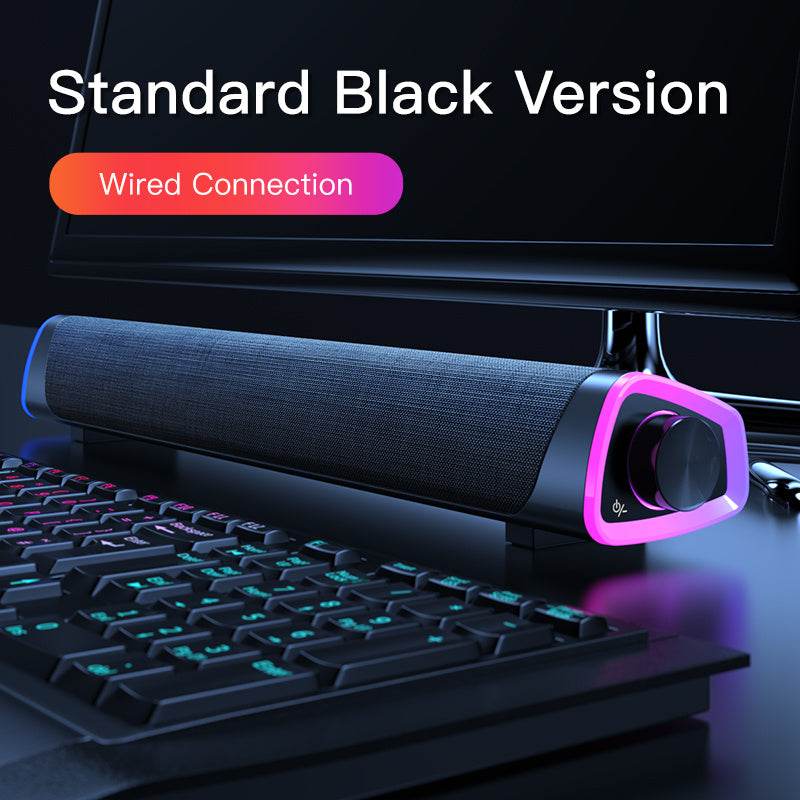 Compatible with Apple, 4D Computer Speaker Bar Stereo Sound subwoofer Bluetooth Speaker For Macbook Laptop Notebook PC Music Player Wired Loudspeaker - Emprize360