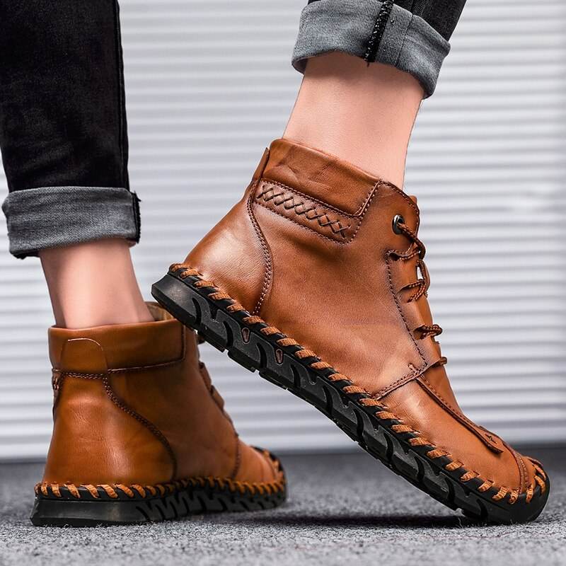 Leather shoes leather men casual shoes - Emprize360