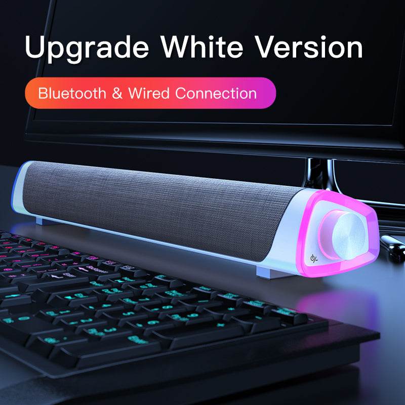 Compatible with Apple, 4D Computer Speaker Bar Stereo Sound subwoofer Bluetooth Speaker For Macbook Laptop Notebook PC Music Player Wired Loudspeaker - Emprize360