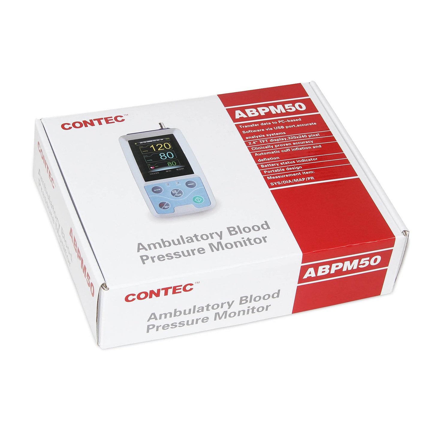 Ambulatory Blood Pressure Monitor USB Software 24h NIBP Holter ABPM50 FDA CE - Emprize360