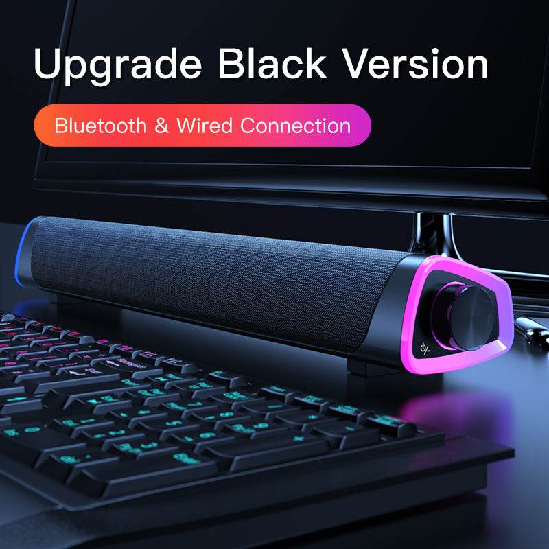 Compatible with Apple, 4D Computer Speaker Bar Stereo Sound subwoofer Bluetooth Speaker For Macbook Laptop Notebook PC Music Player Wired Loudspeaker - Emprize360