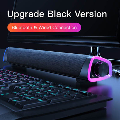 Compatible with Apple, 4D Computer Speaker Bar Stereo Sound subwoofer Bluetooth Speaker For Macbook Laptop Notebook PC Music Player Wired Loudspeaker - Emprize360