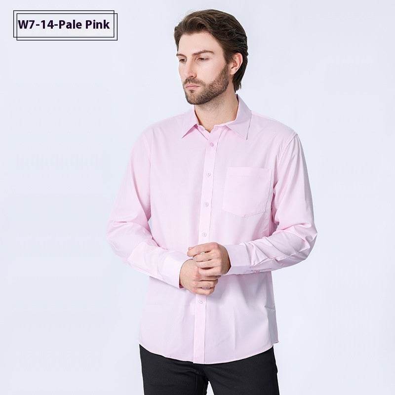 "Men's Long Sleeve Non-Iron Stretch Shirt – Minimalist Business Professional Style - EMPRIZE 360