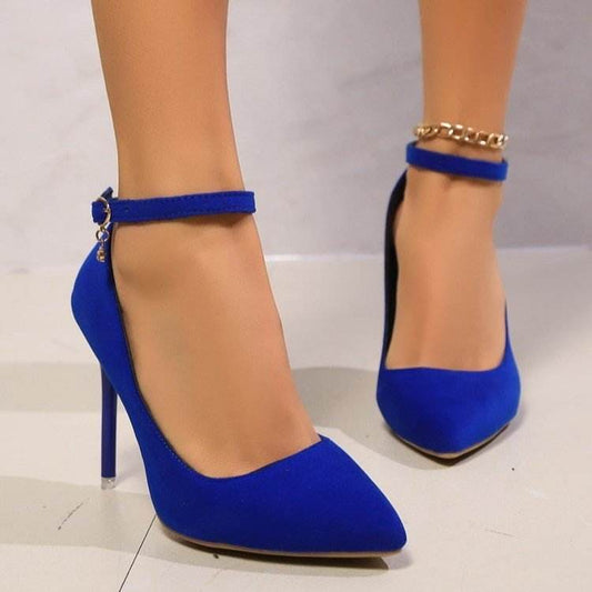 Women's Pointed Toe Buckle High Heels – Stylish and Versatile - Emprize360