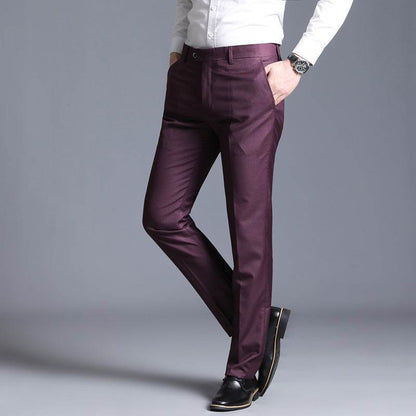 Men's Business Casual Straight-Leg Suit Trousers – Sleek and Stylish - Emprize360