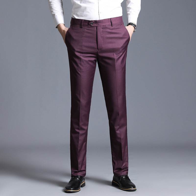 Men's Business Casual Straight-Leg Suit Trousers – Sleek and Stylish - Emprize360