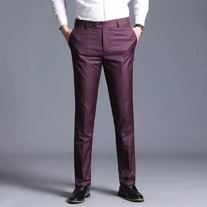 Men's Business Casual Straight-Leg Suit Trousers – Sleek and Stylish - Emprize360