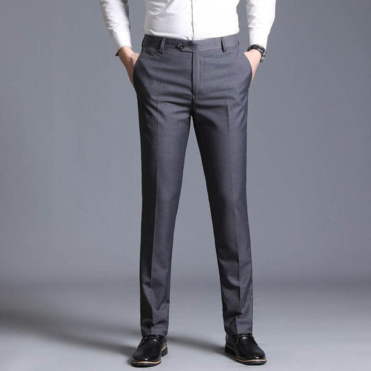 Men's Business Casual Straight-Leg Suit Trousers – Sleek and Stylish - Emprize360