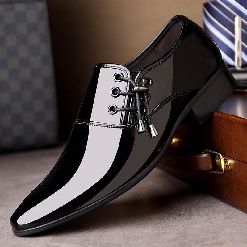 Stylish Italian Men's Leather Loafers – Shiny Pointed Toe Fashion Shoes - Emprize360