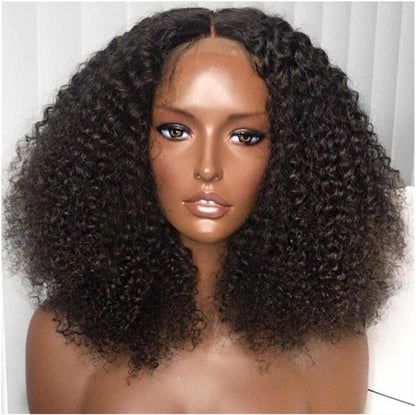 Natural-Look African Small Roll Short Wig – Heat-Safe Silk Blend Fiber