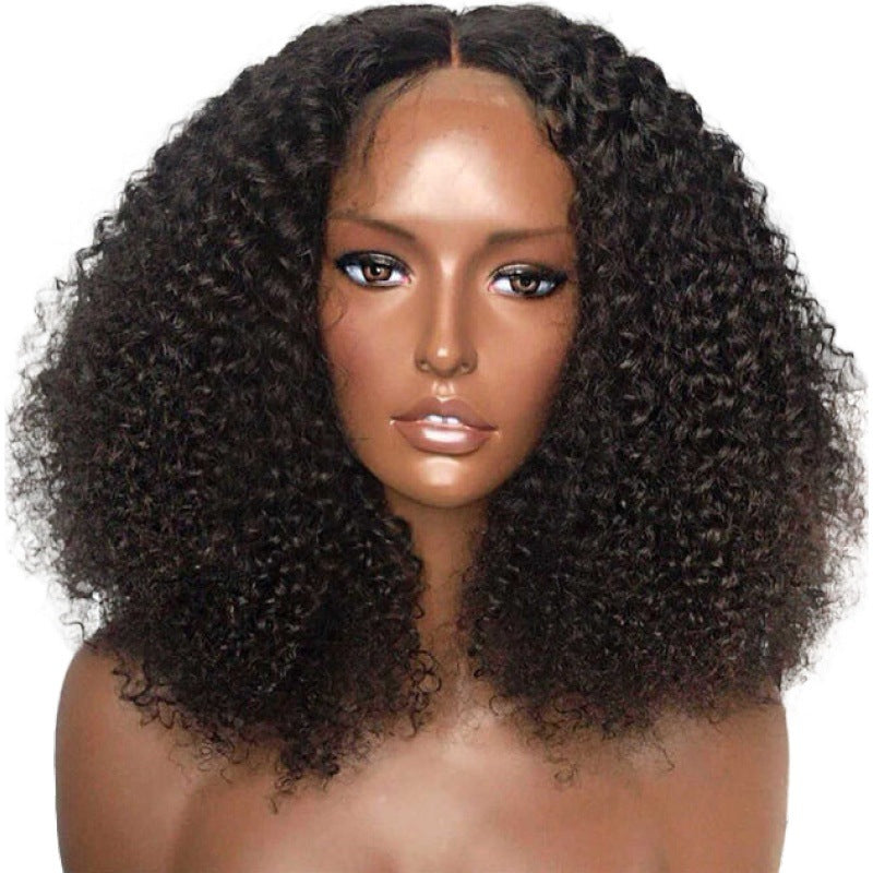 Natural-Look African Small Roll Short Wig – Heat-Safe Silk Blend Fiber