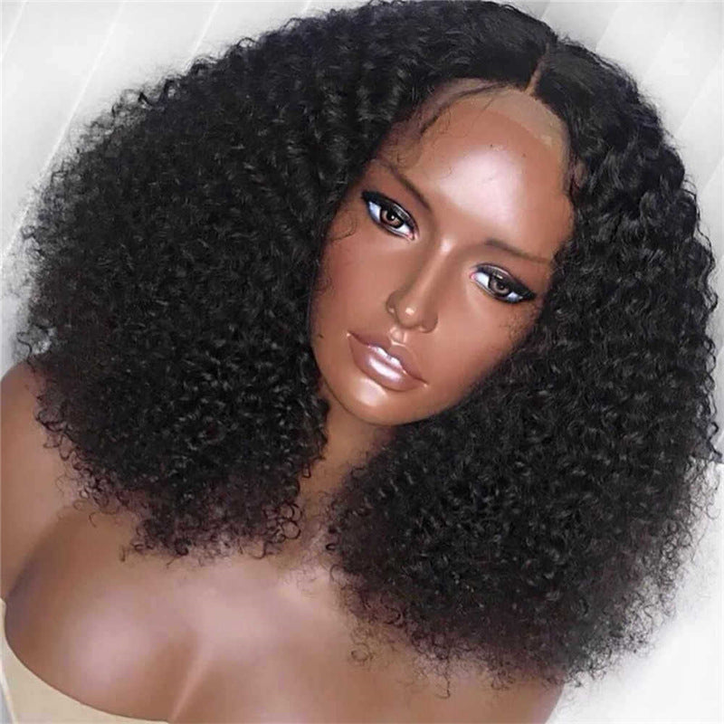 Natural-Look African Small Roll Short Wig – Heat-Safe Silk Blend Fiber