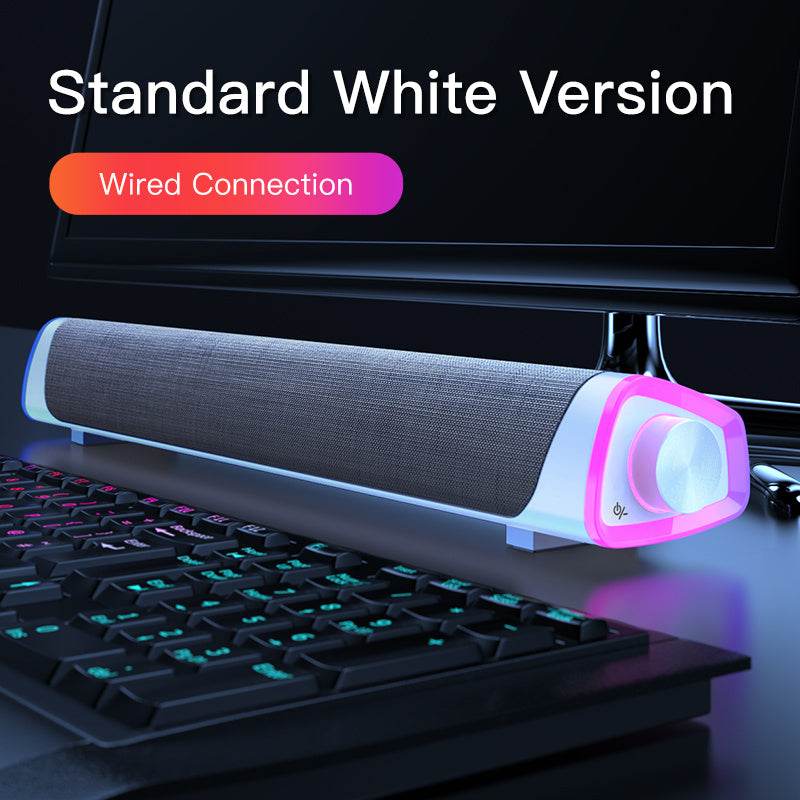 Compatible with Apple, 4D Computer Speaker Bar Stereo Sound subwoofer Bluetooth Speaker For Macbook Laptop Notebook PC Music Player Wired Loudspeaker - Emprize360