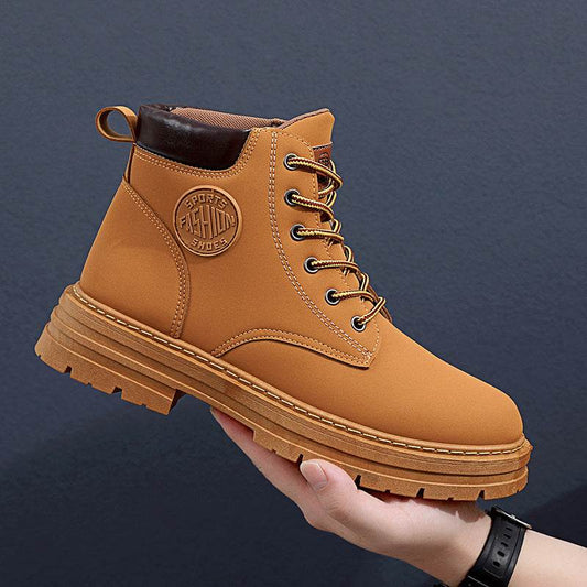 Mens Winter Boots Chunky Mid Heel Shoes Fashion Ankle Boots - Emprize360