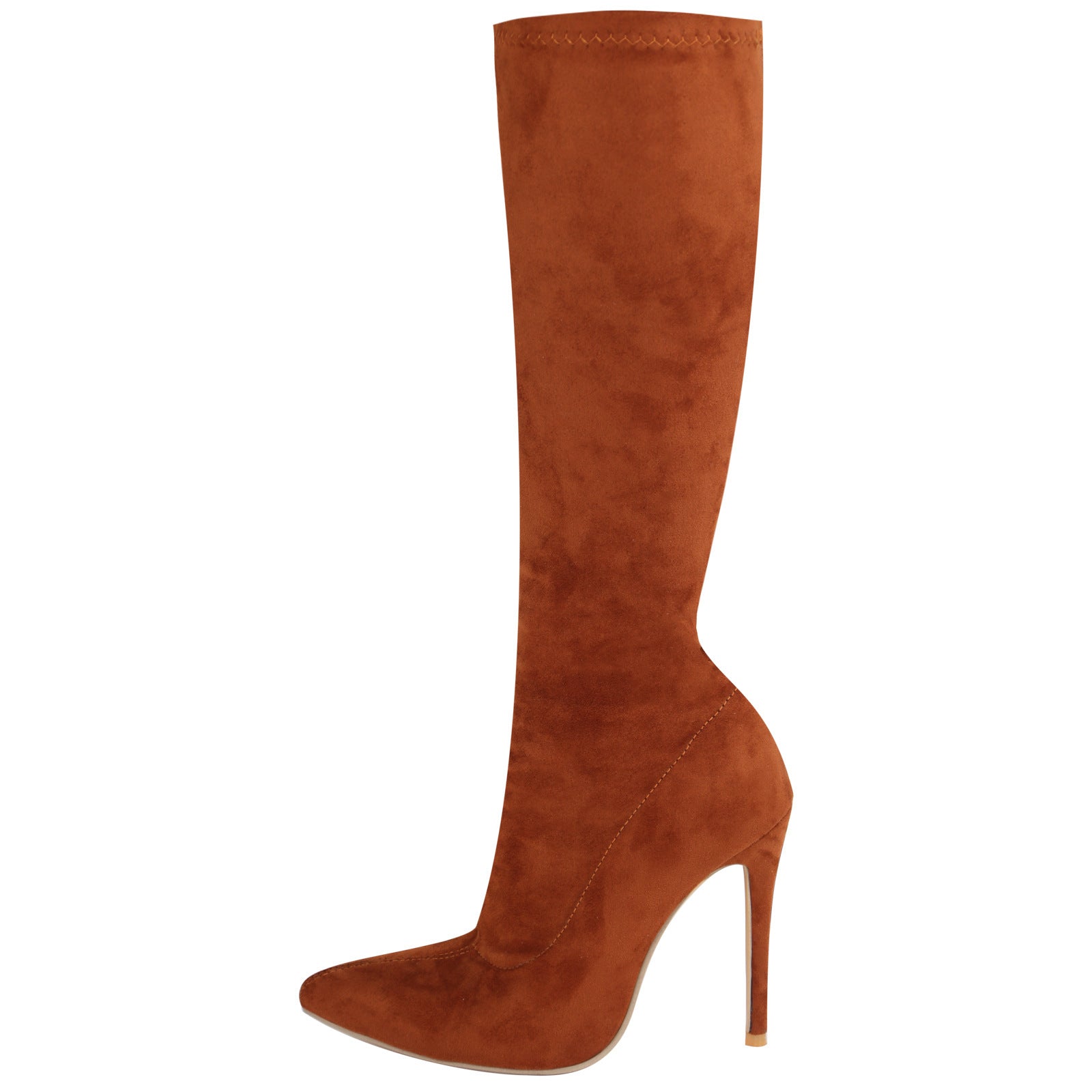 Women’s Fashion Suede Mid-Calf Stiletto Boots