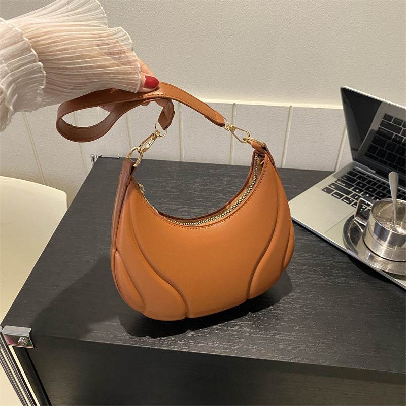 Elegant PU Leather Shoulder Bag – Modern Horizontal Square Design with Zippered Storage & Urban Style - Emprize360