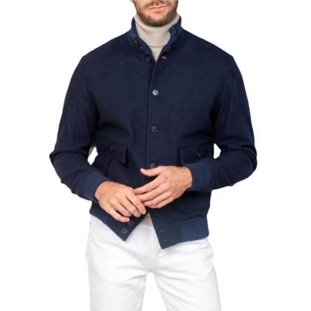 Men's Design Long Sleeve Stand Collar Top - Emprize360
