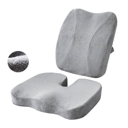 Ultimate Comfort Office Seat Cushion & Car Lumbar Support – Memory Foam Relief for Back Pain" - EMPRIZE 360