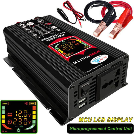 Dual USB Car Inverter With Smart Display - Emprize360