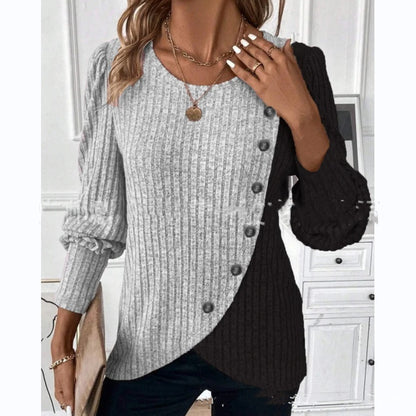 New Women's Long Sleeve round Neck T-shirt
