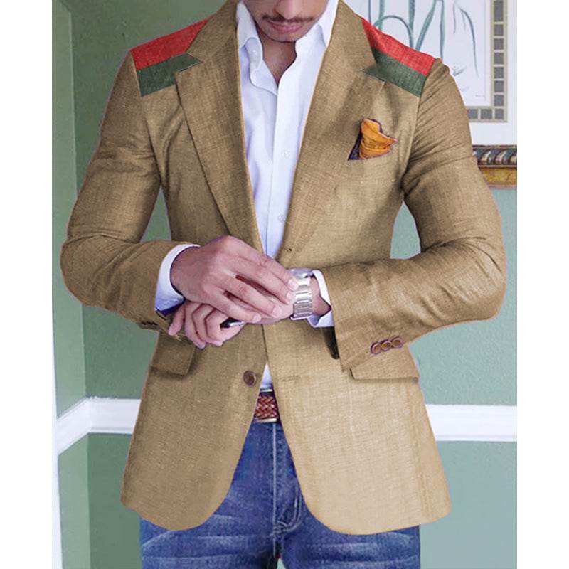 Men's Single Row Two Button Plaid Blazer - Emprize360