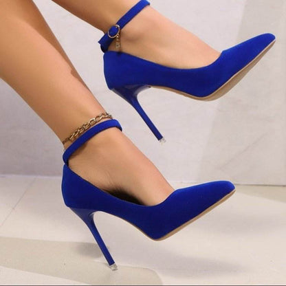Women's Pointed Toe Buckle High Heels – Stylish and Versatile - Emprize360