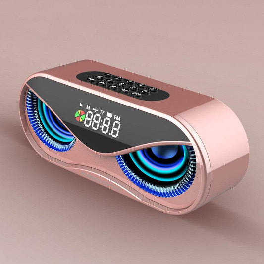 Stylish Bluetooth Speaker with Vibrant Colorful Lights, Dual Speakers, and Digital Controls - Emprize360