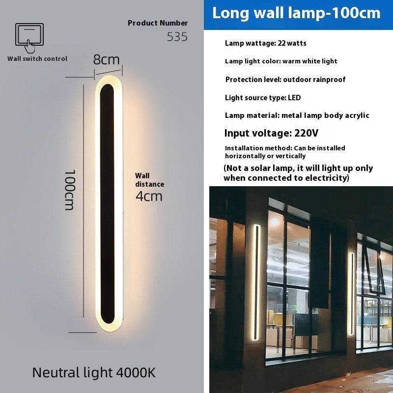 Outdoor Waterproof Straight Wall Lamp - Emprize360