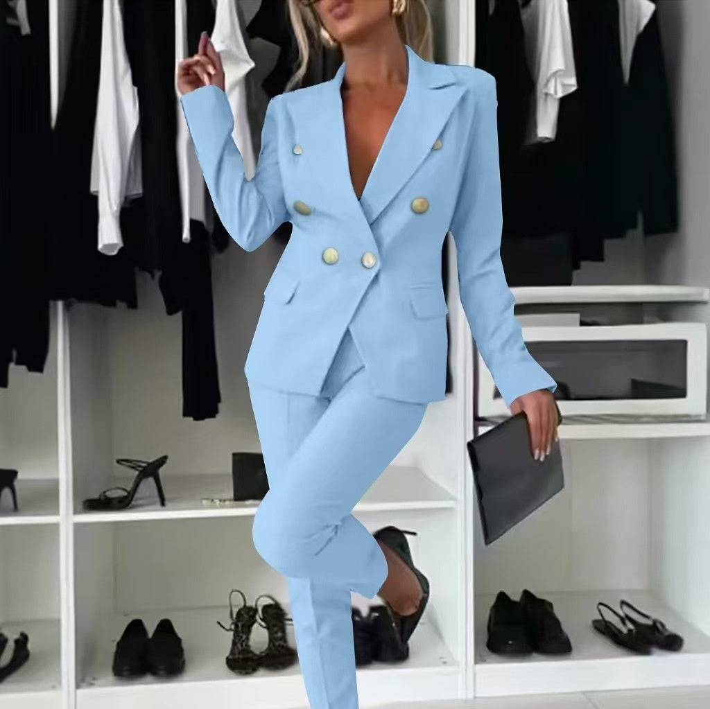Pure Color All-matching Suit Independent Fashion Casual Pocket