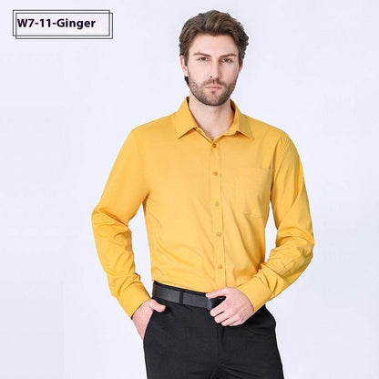"Men's Long Sleeve Non-Iron Stretch Shirt – Minimalist Business Professional Style - EMPRIZE 360