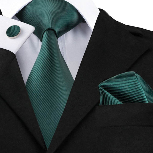 Solid Silk Mens Ties Neck Tie Set For Men Suits Tie Handker - Emprize360