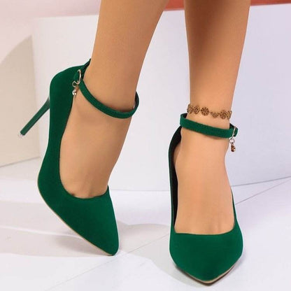 Women's Pointed Toe Buckle High Heels – Stylish and Versatile - Emprize360