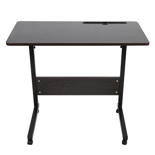 Adjustable Bedside Laptop Desk with Removable Phone Table – Dark Walnut Study & Workstation - Emprize360