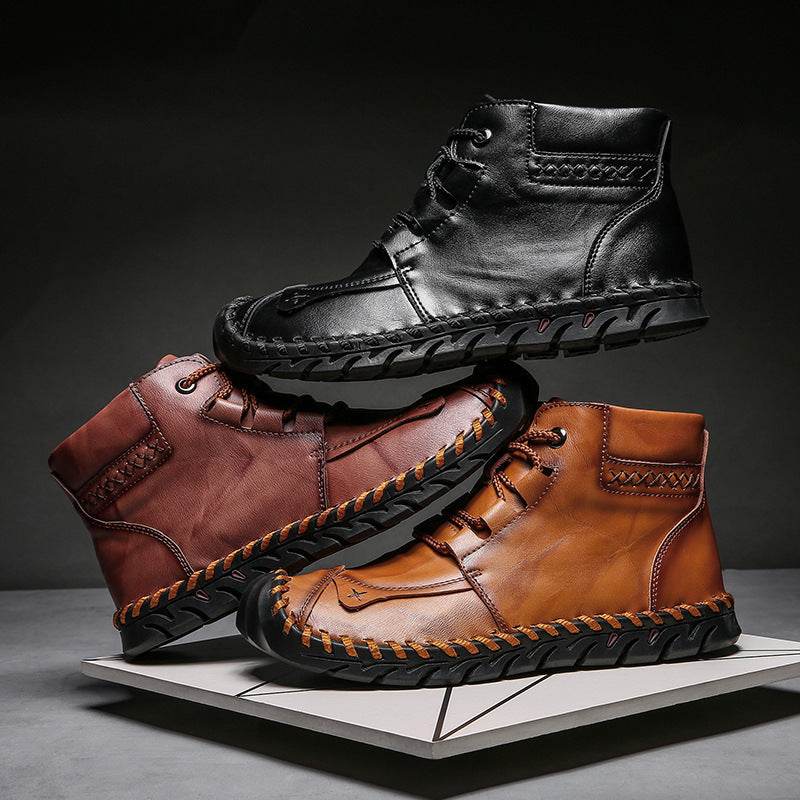 Leather shoes leather men casual shoes - Emprize360