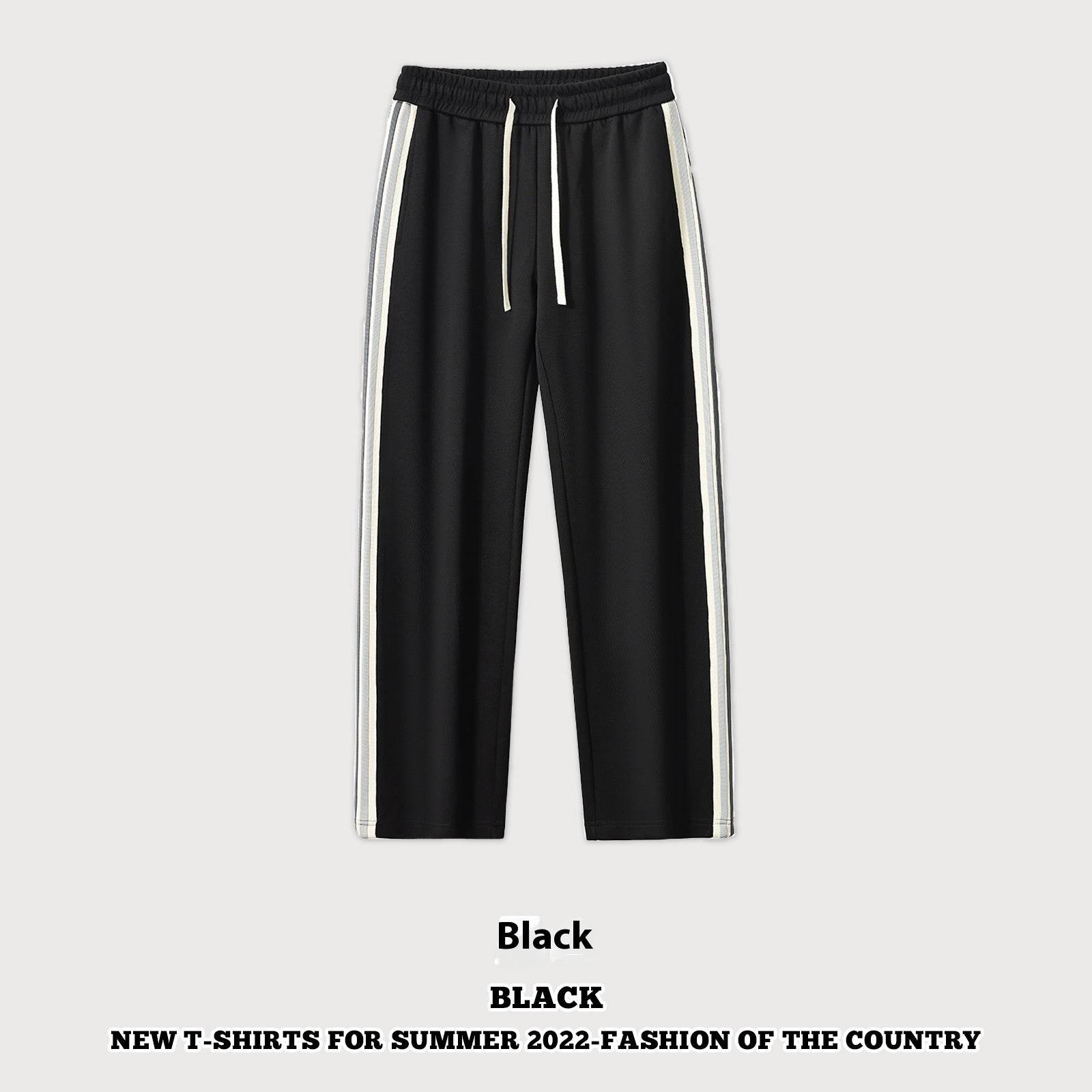 Drawstring Leisure Straight-leg Wide-leg Pants Male - Emprize360