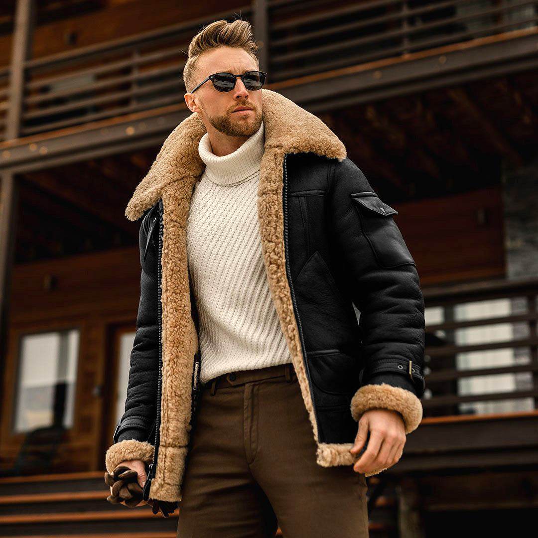 Winter Jacket Mens Military Fleece Warm Jackets Male Fur Collar Coats Army Tactical Jacket - Emprize360