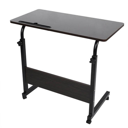 Adjustable Bedside Laptop Desk with Removable Phone Table – Dark Walnut Study & Workstation - Emprize360