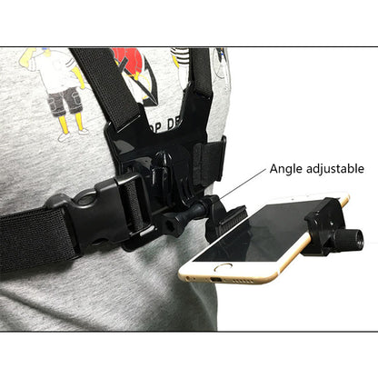 Mobile Cell Phone Clip Chest Mount - Holder Action Camera Adjustable Straps