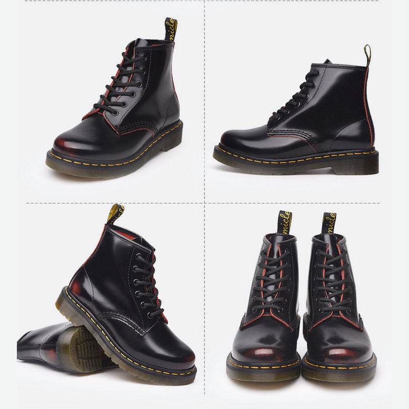 Unisex High-Top Lace-Up Ankle Boots – Classic British Style for Couples - Emprize360