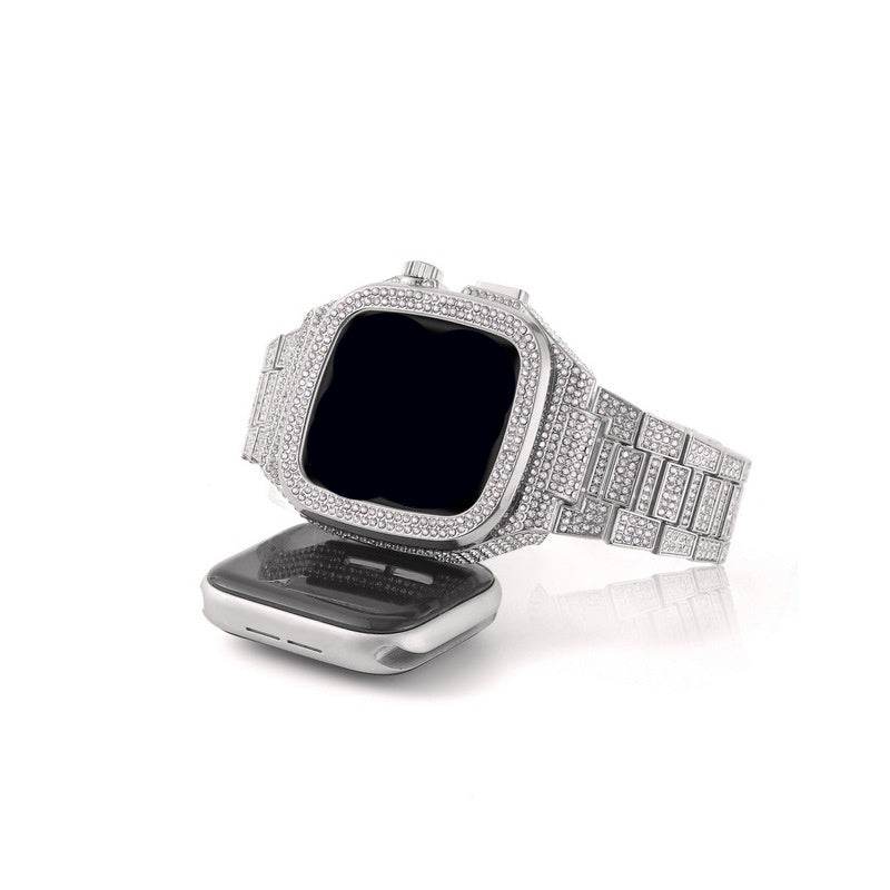 Luxury Full Diamond Inlaid Smart Watch with Metal Strap - Emprize360
