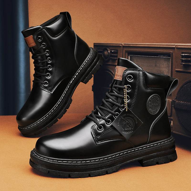 Mens Casual Biker High Top Martin Boots - Emprize360