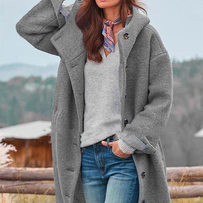 Chic Women's Temperament Tweed Trench Coat - Thickened & Medium-Length - Emprize360