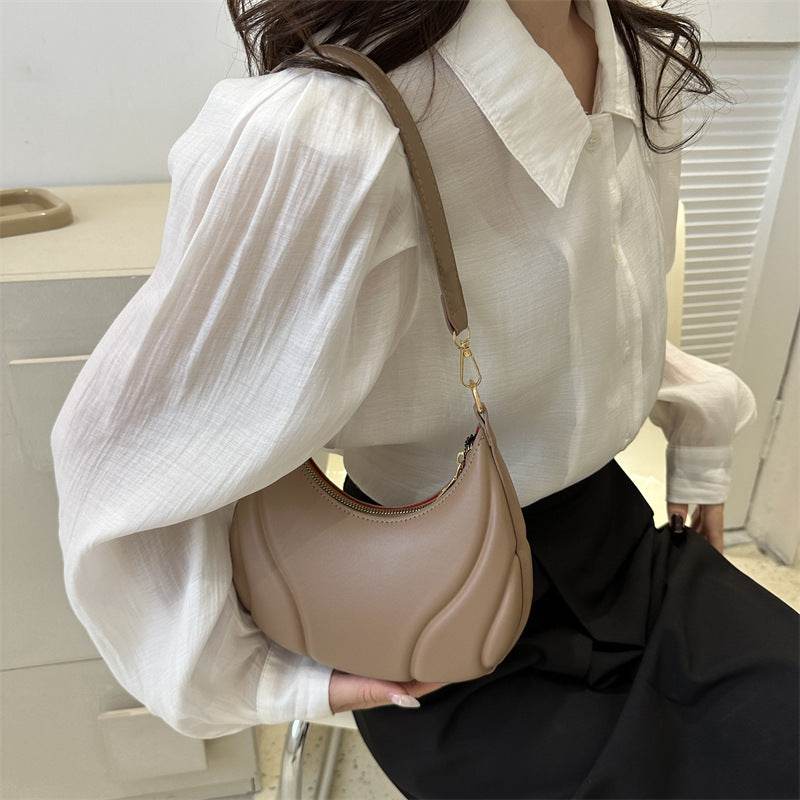 Elegant PU Leather Shoulder Bag – Modern Horizontal Square Design with Zippered Storage & Urban Style - Emprize360