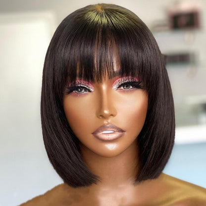 Classic Human Hair Wig – Smooth Natural Texture