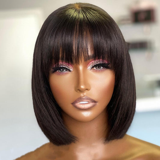 Classic Human Hair Wig – Smooth Natural Texture