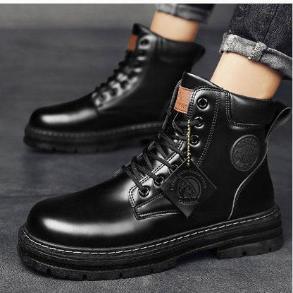Mens Casual Biker High Top Martin Boots - Emprize360
